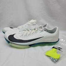 Nike Air Zoom Maxfly 2 Spikes Men Size 15 #FD8395-102 White Black Teal Volt