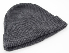 OLD NAVY Dark Gray Ribbed Knit Cuff Beanie Skull Cap Adult S-M