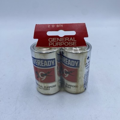 Vintage NOS Eveready ''Nine Lives'' Cat 2 D General Purpose Battery New In Package