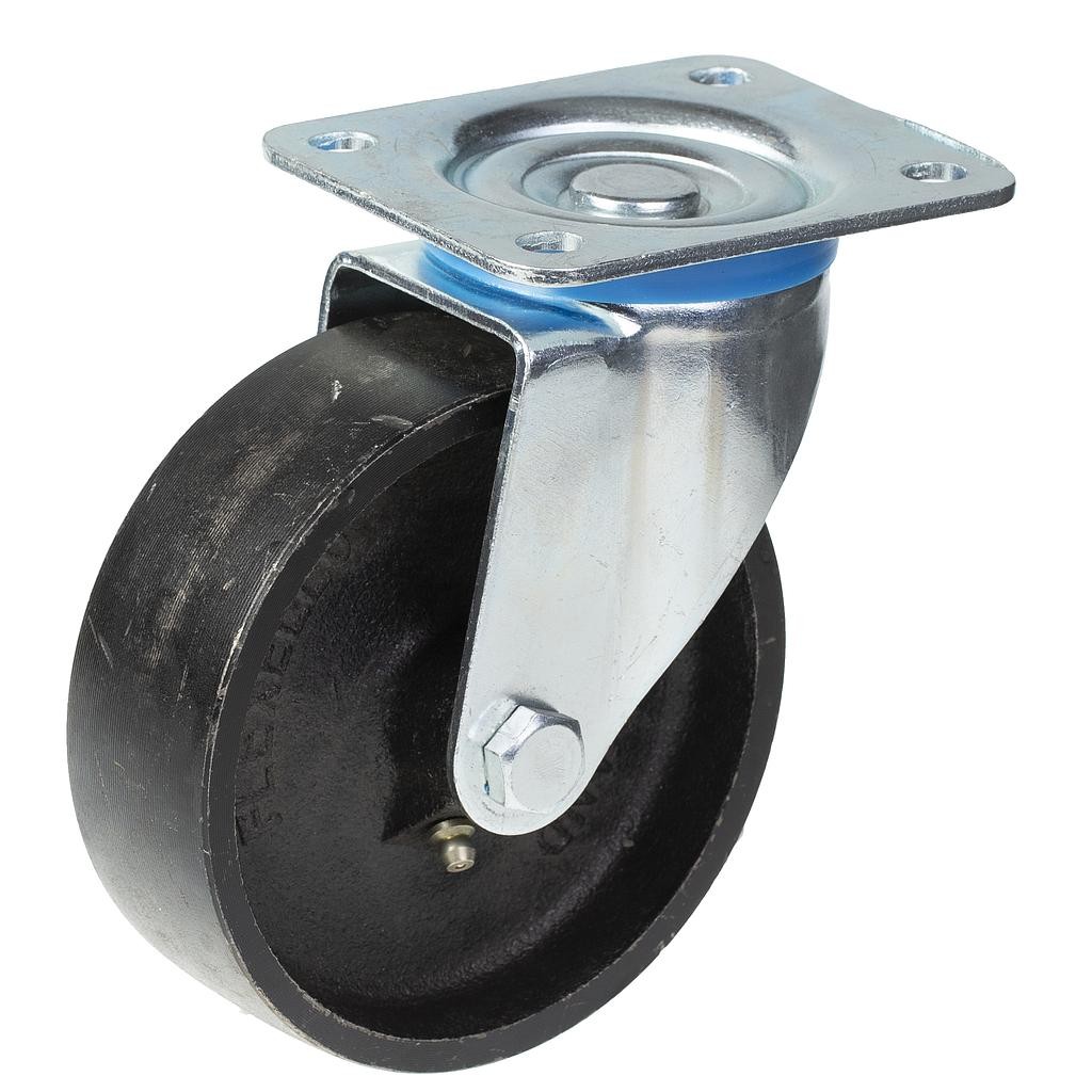 150mm swivel castor with grey cast iron wheel