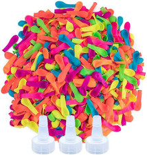1700 Pack Eco-Friendly Latex Water Balloons  Refill Hose Nozzle Fun for Kids