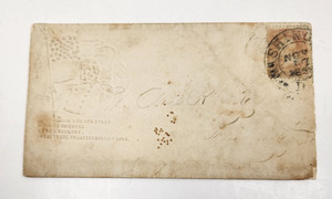 Civil War  Letter Union Patriotic Cover Brave in The Field A25 Stamp NOV 17 1862