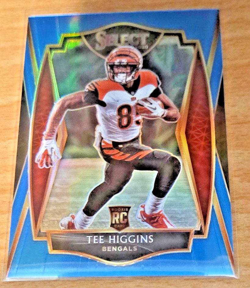 Tee Higgins 2020 Panini Select Light Blue Prizm RC # 160 (#d 93/99)