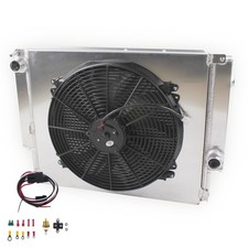 Ventilador de cubierta de radiador de aluminio de 2 filas para 88-99 BMW E30/E36 MT con motor de 6 cilindros
