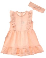 Andywawa Love Family Muslin Dress  Headband Set