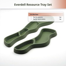 Juego de bandejas de recursos Everdell 2 piezas organizador de juegos de mesa