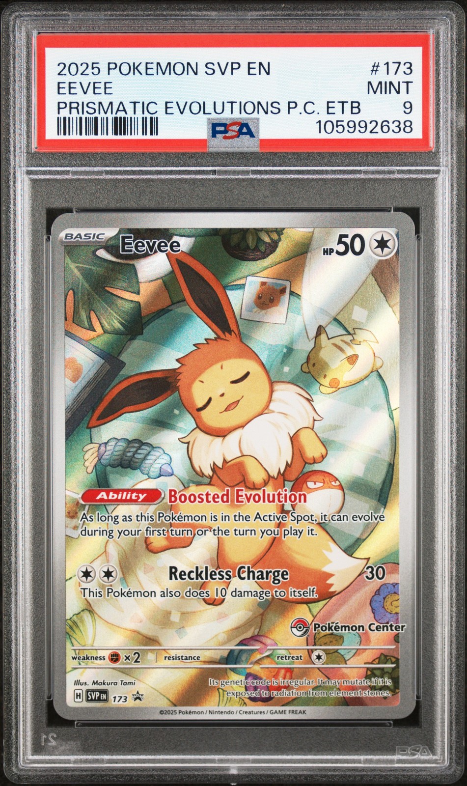 2025 POKEMON SVP EN-SV BLACK STAR PROMO #173 EEVEE PSA 9