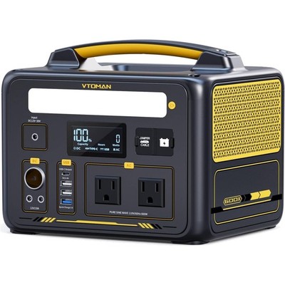 Portable Power Station 600W, 299Wh Solar Generator LiFePO4 Battery Power Stat...