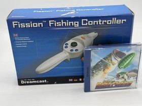 Dreamcast Fission Fishing Rod Controller & Sega Bass Fishing Boxed Excellent