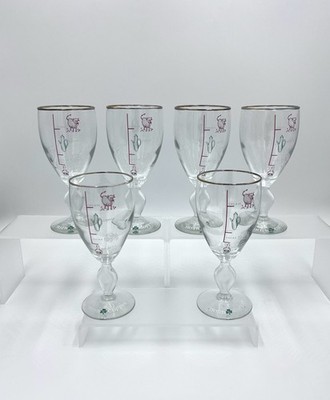 Set/6 Vtg. Irish Coffee Goblets w/Gold rim; made in Ireland by Celtic Glass Co.