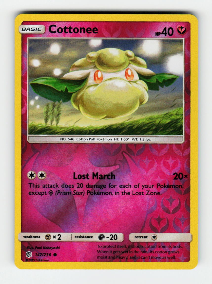 Cottonee SM - Cosmic Eclipse 147/236 Pokemon Reverse Holofoil NM