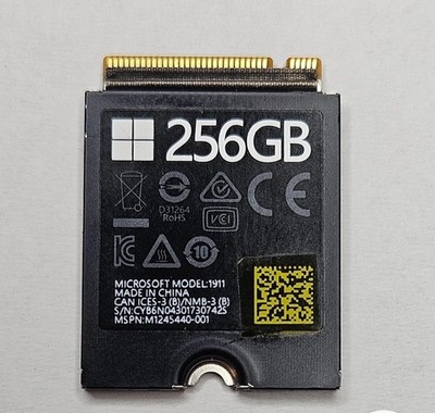 Microsoft Surface 256GB PCI Express 4.0x4 NVMe M.2 2230 SSD Card M1245440-001 