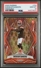 Shedeur Sanders 2025 Phoenix Fireburst /350 Rookie PSA 10 Gem #154 Browns RC SP