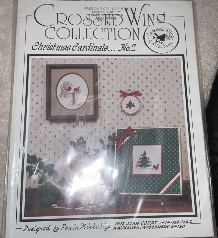 "Christmas Cardinals" cross stitch leaflet by Crossed Wing Collection, No. 2