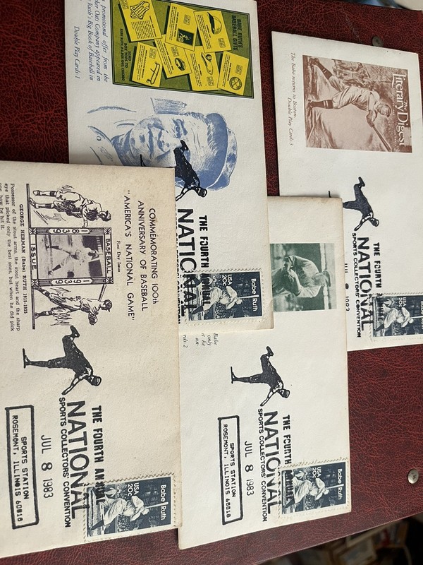 Babe Ruth National Collectors Convention 4 Envelopes 1983