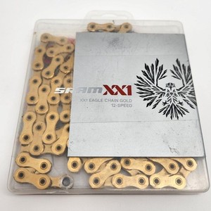 SRAM PC-XX1 Eagle 12-Speed Gold Bike Chain Hollow Pin 126-Link USED
