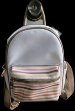 Multi-colored Backpack Style Purse with Adjustable Shoulder Straps Pockets