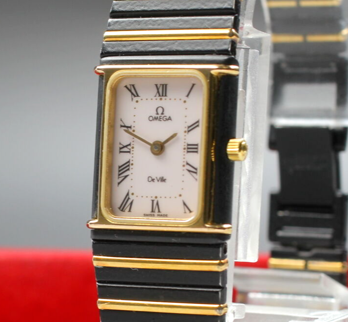 Vintage Omega De Ville Cal.1450 Quartz Ladies Watch 17mm Roman