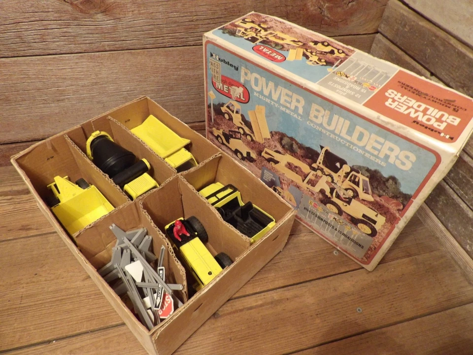 Juego de colección 1972 Hubley Power Builders Mighty Metal Constructioneers Foto 2 de 4