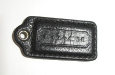 Coach Genuin Brown Leatherware Logo Keychain Accessory
