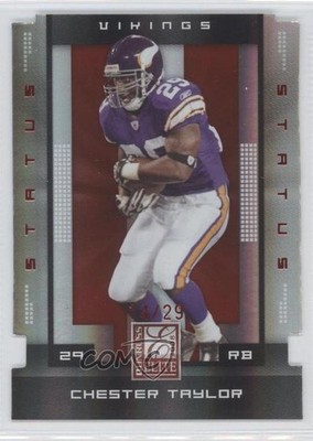 2008 Donruss Elite Status Die-Cut 14/29 Chester Taylor #55 0a1