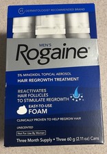Rogaine 5 Minoxidil Solution for Hair Regrowth 3 Mo. Supply 02/2025 - Expired