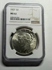 1927 P Peace Silver Dollar NGC MS62 Better Date Nice Strike