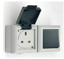 SMJ EPSS2B IP54 1-GANG 13AMP SOCKET AND 2 Way Switch (D5 )