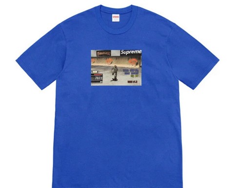 SUPREME THRASHER/ GAME TEE ROYAL SIZE 