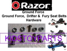 RAZOR GROUND FORCE, DRIFTER AND FURY SEATBELT HARDWARE CHROMED STEEL