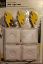 Easy Home Cool Cable Organizers 4 packW/ Lightning Bolt USB Bites