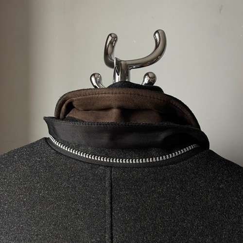 Barbour Men’s ‘Lindisfarne’ Overcoat with Leather Elbow Patches - 46US/UK / 56EU - Picture 15 of 23