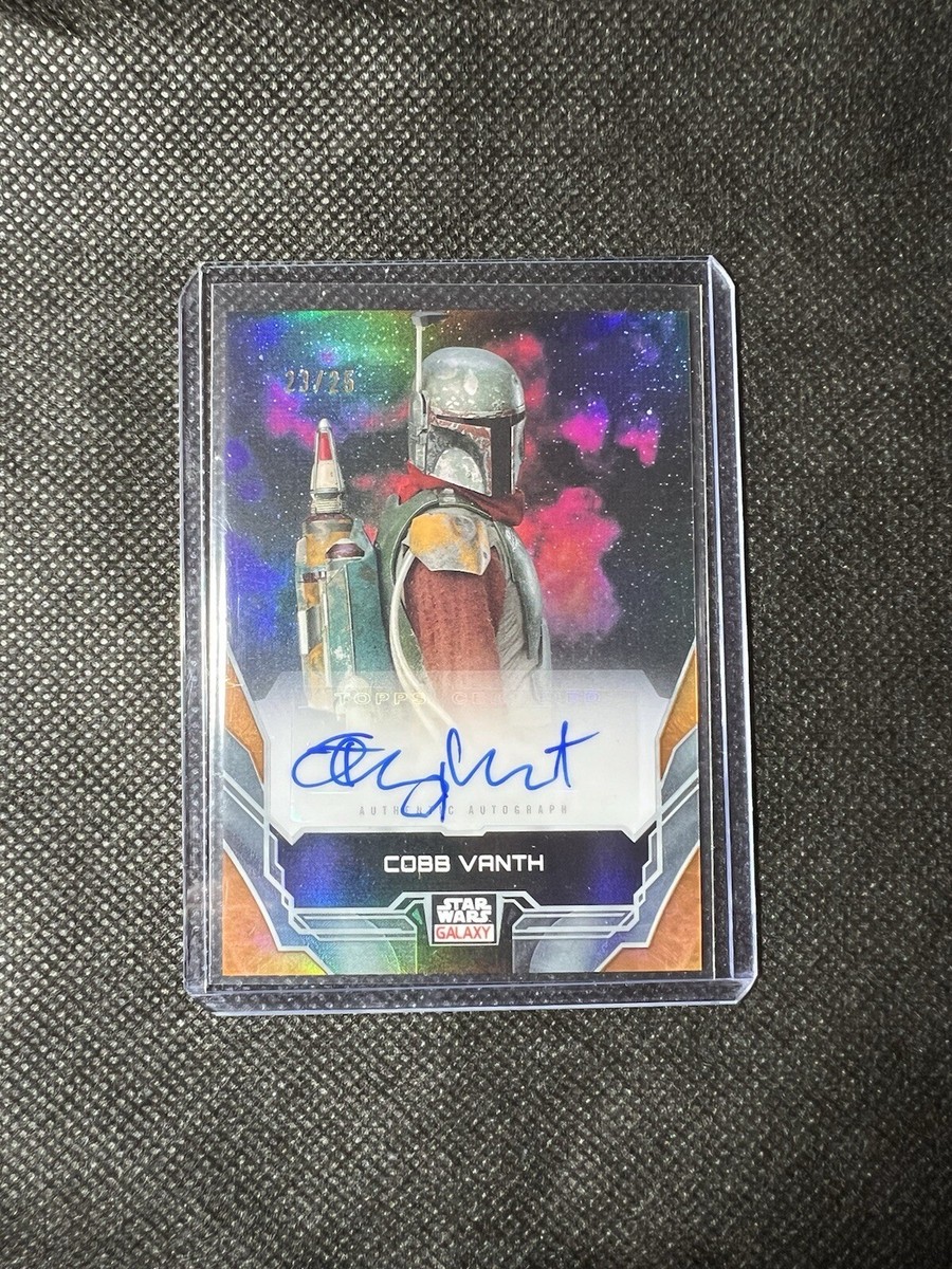 2024 Star Wars Topps Chrome Galaxy Cobb Vanth Orange Auto /25 