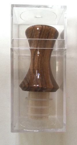 Handcrafted Wood Wine Stopper with U.S. 2002 Ohio quarter With Case