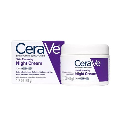 CeraVe Skin Renewing Night Cream Niacinamide Peptide Complex and Hyaluronic
