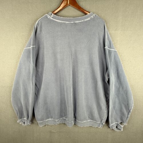 Vintage World Gym Gorilla Sweatshirt Mens 2XL Gray Bodybuilding Trashed Distress - Picture 11 of 12