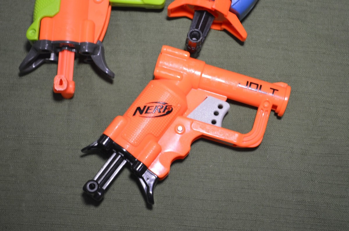 Lot of 3 Nerf N-Strike Blue White Jolt Ace SD-1 and Nano Fire | eBay
