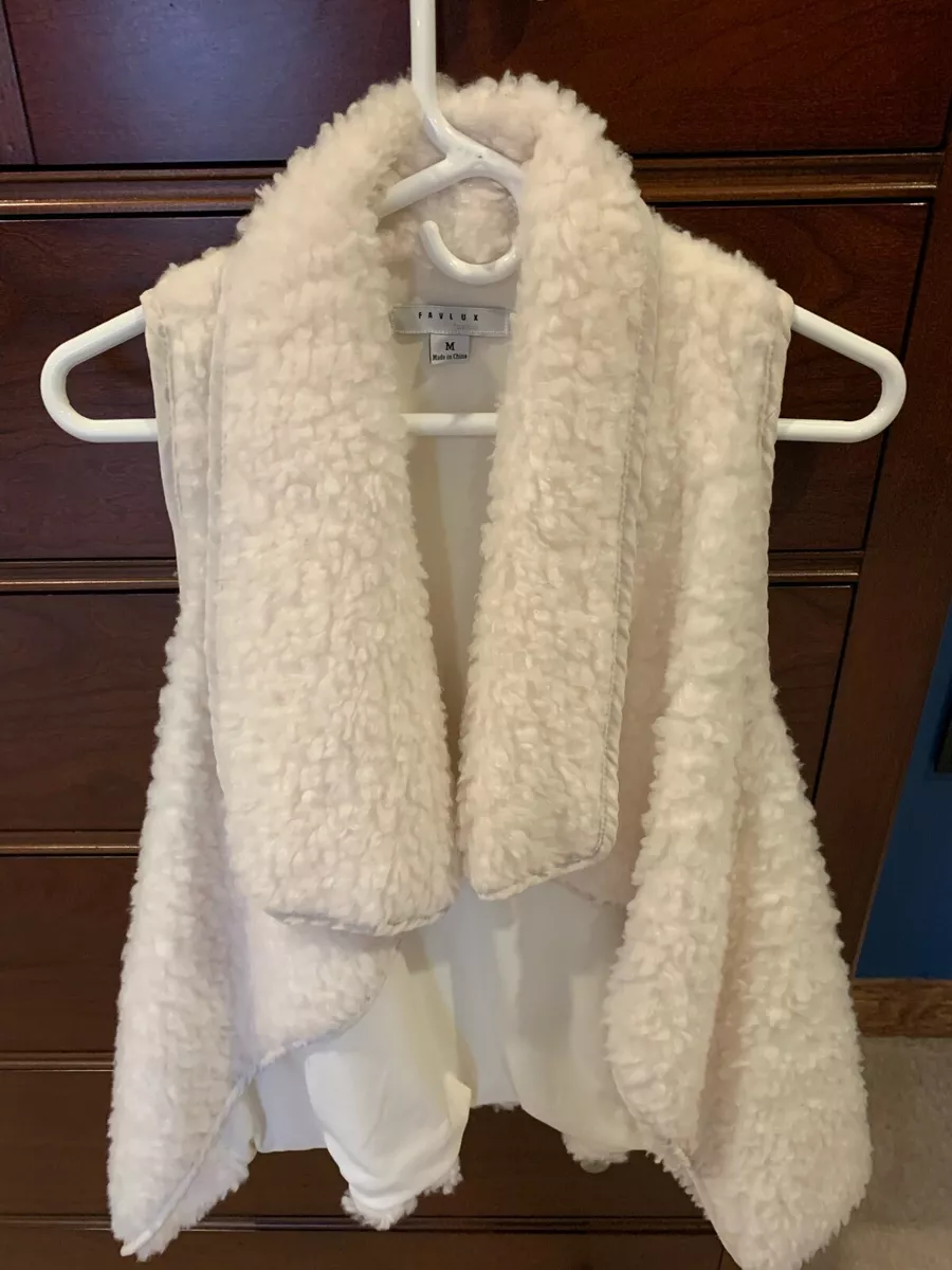 Shaggy faux fur vest sale