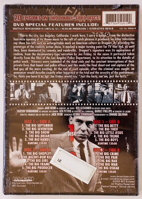 Dragnet, 20 Episodes (DVD, 2003, 2-Disc Set) Jack Webb as Joe