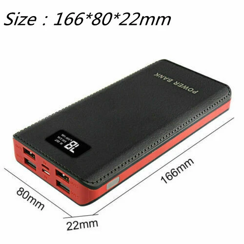 900000mAh Portable Power Bank External Battery Pack 4 USB Charger for Cell Phone - Image 4 of 4