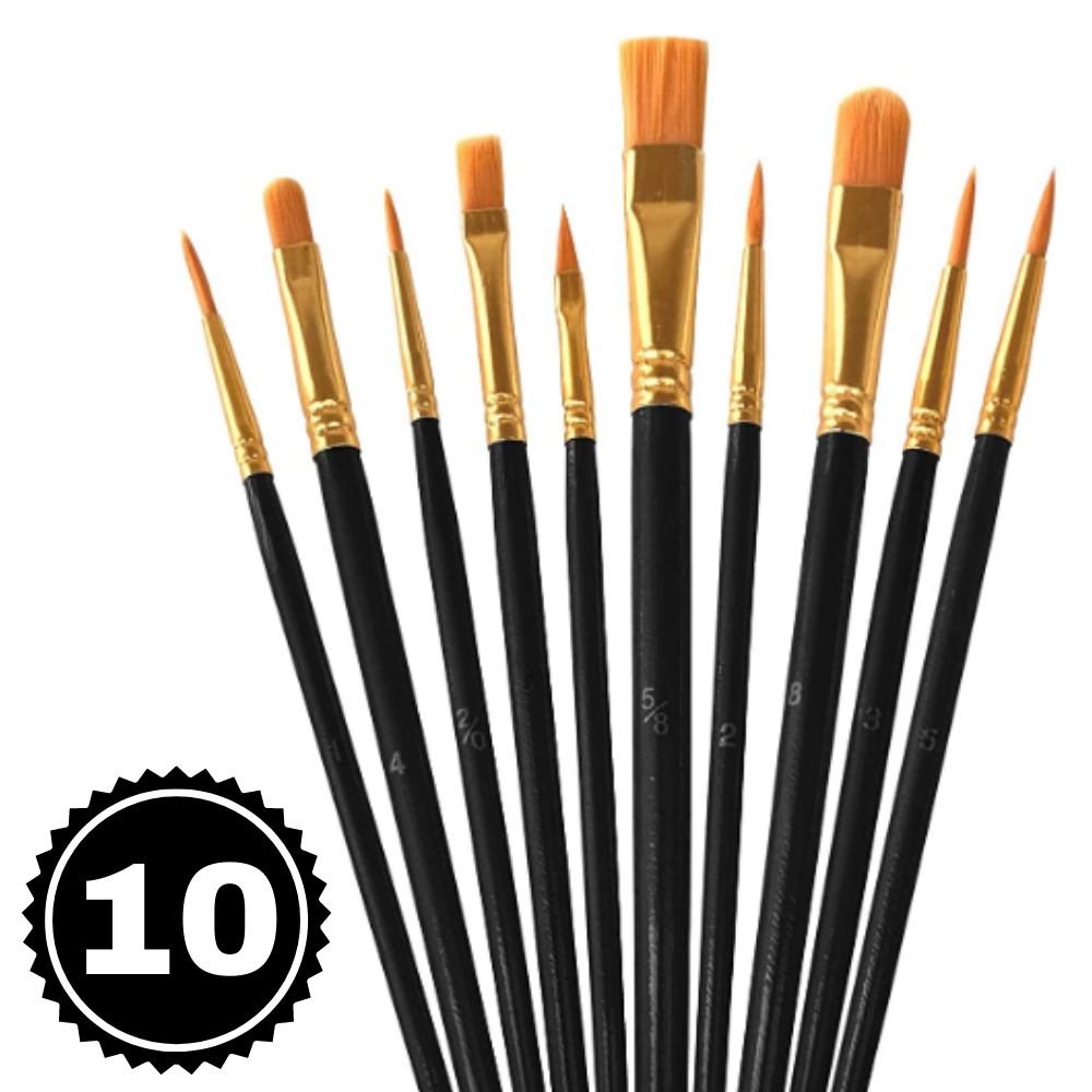 10 Pcs Miniature Model Paint Brushes Set Small Detail Art Brush Acrylic
