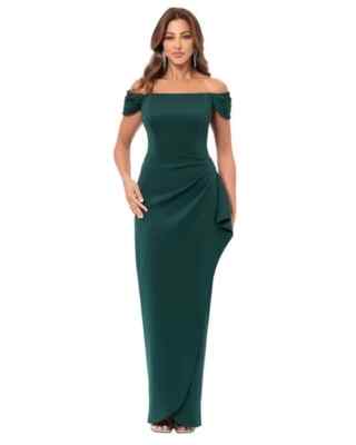 xscape green satin dress Francesca Satin Halter Tie Neck Floor Length Dress