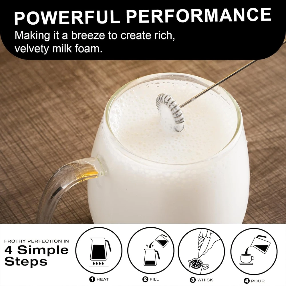 Milk Frother Handheld,Mini Drink Mixer and Coffee Blender Frother for Coffee Bar