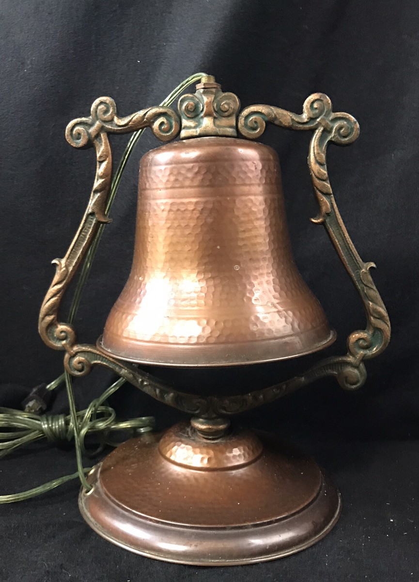 Hammered Copper Ancient Oil Lamp Copper Original Antique Collectible