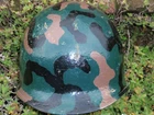 WW II US M1 ECUADOR INFANTERIA MARINA CAMOUFLAGED HELMET WAR PERU ECUADOR 1981