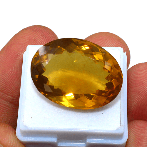 VVS 28.87 Cts Natural Beer Quartz Untreated 24x18mm Oval Cut Top Grade Gemstone - Picture 6 of 16