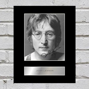 John Lennon Signiertes A4 Foto - Gedrucktes Autogramm Für Musikfans