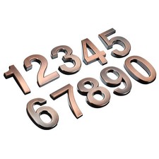 House Numbers 3D Mailbox Numbers 0-9 for Outside, 10Pcs Numbers , Bronze