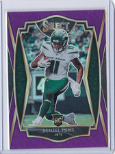2020 Panini Select DENZEL MIMS Premier Level Purple RC Rookie Card Jets 10/75