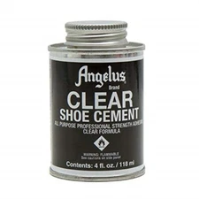 Clear Shoe Cement Adhesive for Leather Rubber Plastic Vinyl 4oz All Purpose Glue